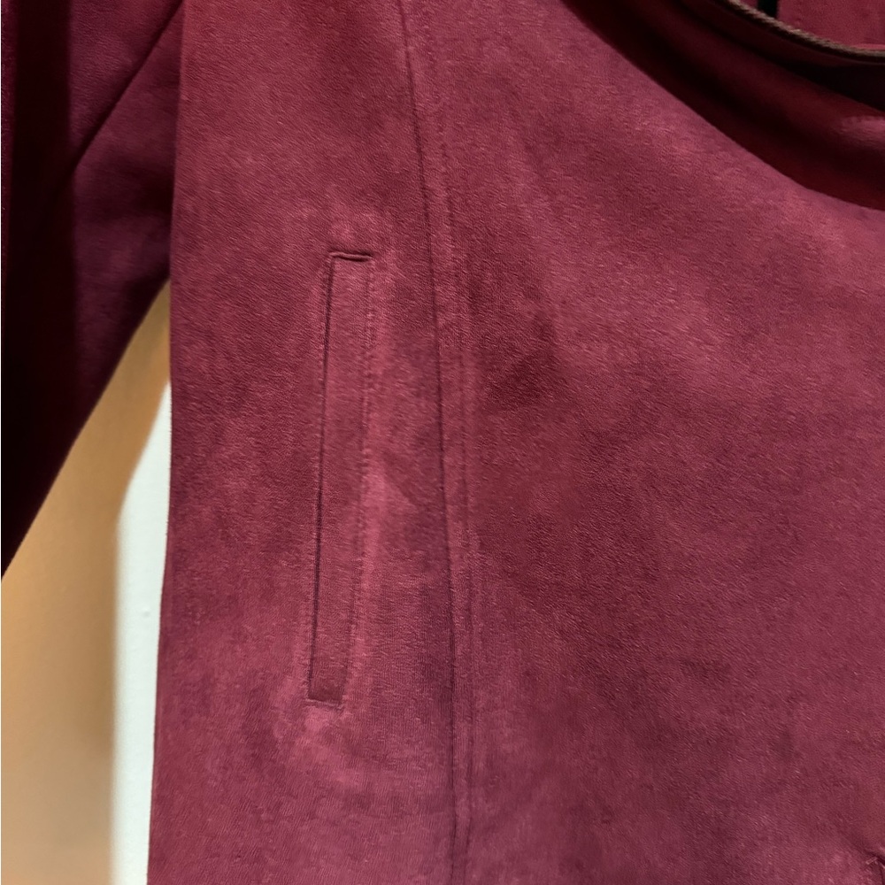 NWOT Kut from the Kloth Burgundy Blazer Cascade Front - Picture 4 of 6